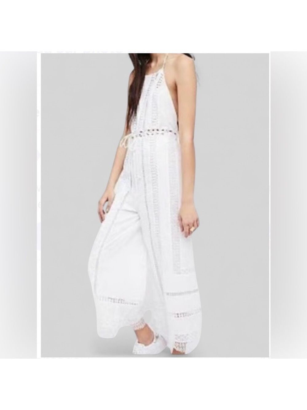 Free People Sydney Sky Jumpsuit White Size S EUC - Picture 2 of 11
